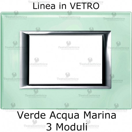placca in vetro compatibile bticino axolute acqua marina
