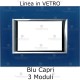 placca in vetro vero compatibile bticino axolute Blu Capri