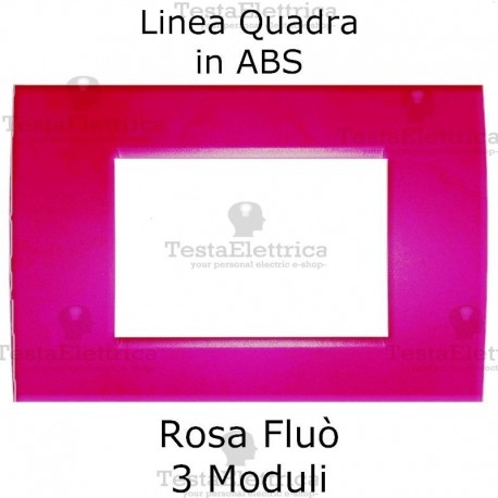 Placchetta  Rosa Fluò compatibile con serie Bticino LivingLight 