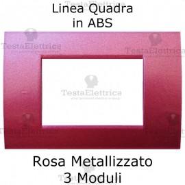 Placchetta Rosa Metallizzato compatibile con serie Bticino LivingLight 