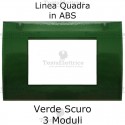Placca 3,4 e 7 moduli in ABS Verde compatibile con serie Bticino LivingLight