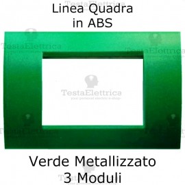 Placchetta Verde Metallizzato compatibile con serie Bticino LivingLight 
