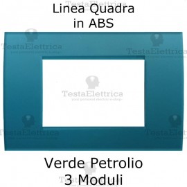 Placchetta Verde Petrolio compatibile con serie Bticino LivingLight 