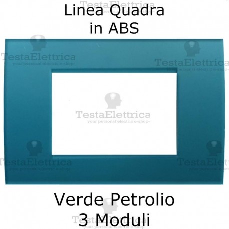 Placchetta Verde Petrolio compatibile con serie Bticino LivingLight 