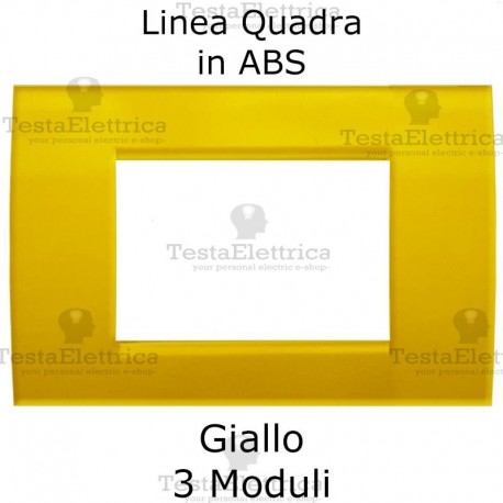 Placchetta Giallo compatibile con serie Bticino LivingLight 