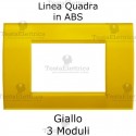 Placca 3,4 e 7 moduli in ABS Giallo compatibile con serie Bticino LivingLight