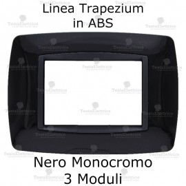 Placchetta Nera compatibile e adattabile Bticino Living Light