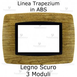 Placchetta Legno Scuro compatibile e adattabile Bticino Living Light