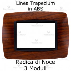 Placchetta Radica di Noce compatibile e adattabile Bticino Living Light