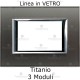 placca compatibile bticino matix in vetro Titanio 