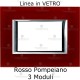 placca compatibile bticino matix in vetro Rosso Pompeiano 