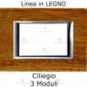 Placca in Legno Ciliegio compatibile con serie Bticino Matix