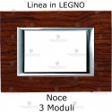 Placca in Legno Noce compatibile con serie Bticino Matix