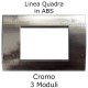 Placchetta quadra compatibile Bticino cromo lucido