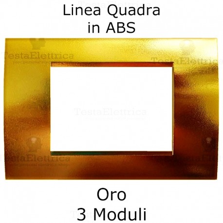 Placchetta quadra compatibile Bticino Oro lucido