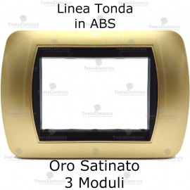 Placchetta Oro Satinato compatibile Living international