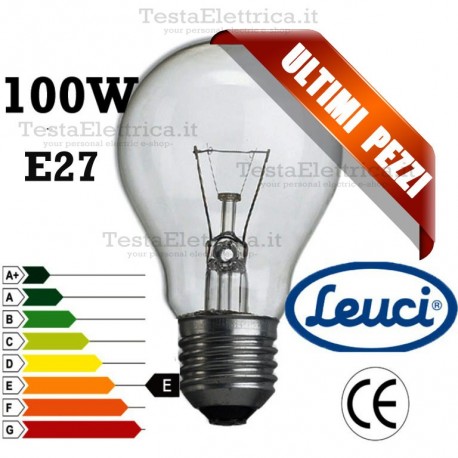 Lampada a incandescenza goccia 100W E27 Leuci
