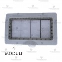 Calotta portafrutti 4 posti IP55  compatibile  Bticino Matix
