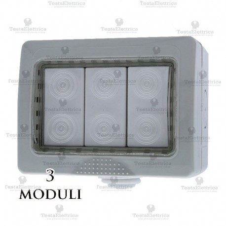 Cassetta da muro compatibile bticino matix ip55 3 moduli