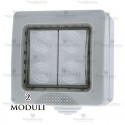 Calotta portafrutti 2 posti IP55  compatibile  Bticino Matix