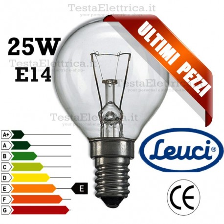 Lampada a incandescenza sfera 25W E14 Leuci