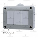 Calotta portafrutti 3 posti compatibile Matix