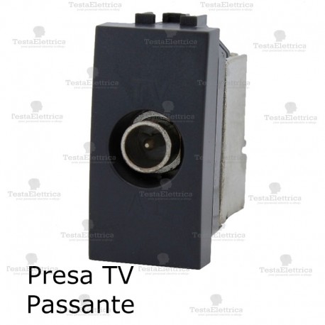 Presa tv passante compatibile con serie Bticino LivingLight