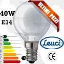 Lampada a incandescenza sfera opale 40W E14 Leuci