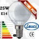 Lampada a incandescenza sfera opale 25W E14 Leuci