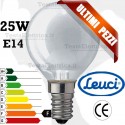 Lampada a incandescenza sfera opale 25W E14 Leuci