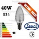 Lampada a incandescenza tortiglione 40W E14 Leuci