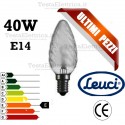 Lampada a incandescenza tortiglione 40W E14 Leuci