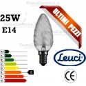 Lampada a incandescenza tortiglione 25W E14 Leuci