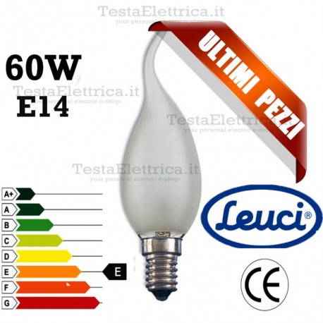 Lampada a incandescenza colpo di vento 60W E14 Leuci