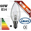 Lampada a incandescenza oliva chiara 60W E14 Leuci