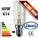 Lampada a incandescenza tubolare per cappa 40W E14 Leuci