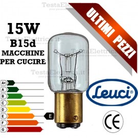 Lampada per Macchine da cucire a incandescenza 15W B15d duralamp