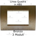 Placca 3,4 e 7 moduli in ABS Bronzo compatibile con serie Bticino LivingLight