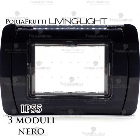 Coperchio 3 posti IP55 compatibile LivingLight Bticino