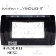 Coperchio 4 posti IP55 compatibile LivingLight Bticino nero