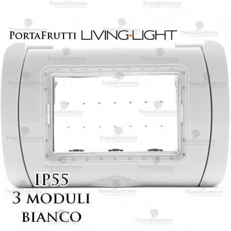 Portello 3 posti IP55 compatibile Living Light Bticino