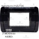 Coperchio 3 posti IP55 compatibile bticino Matix nero