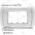 Coperchio 3 posti IP55 compatibile bticino Matix bianco