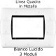 placca bianca in metallo forma squadrata compatibile living