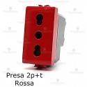 Presa rossa compatibile con serie Bticino Matix