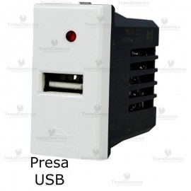 Presa USB bianca compatibile con serie Bticino Axolute