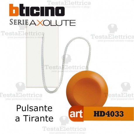 bticino axolute hd4033 - Pulsante a tirante bianco