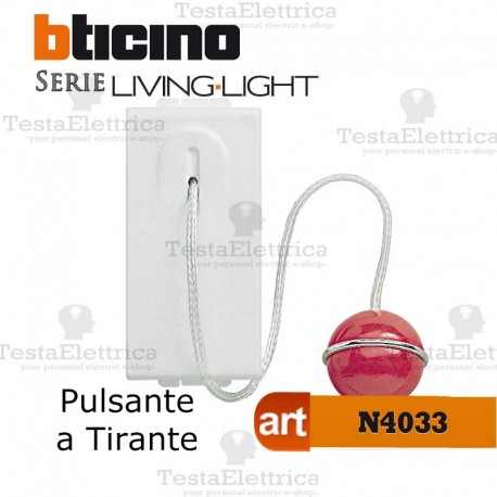 bticino Living N4033 - Pulsante a tirante bianco