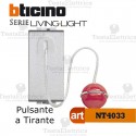Pulsante a tirante 1P 10A NO Bticino LivingLight tech