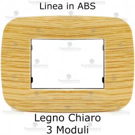 Placchetta legno chiaro compatibile bticino living 